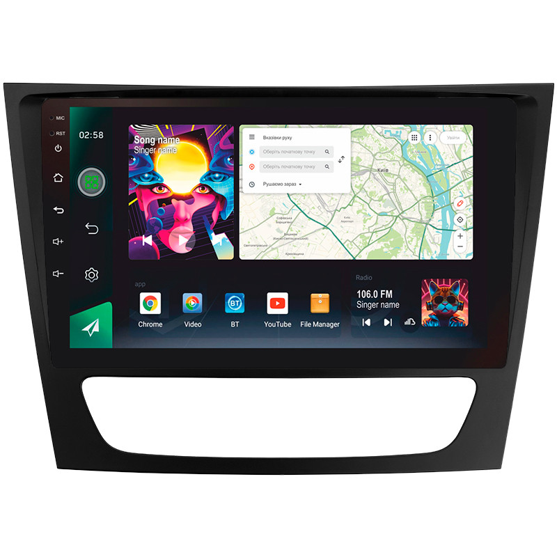 Штатна магнітола SIGMA PRO 9464 ANDROID 12 4+64 Gb 4G DSP Mercedes Benz E Class S211 W211 2002-2009