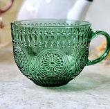 Набір кухлів Helios із кольорового скла Вінтаж Грін 440мл 2шт ZB322BG/L2, фото 3