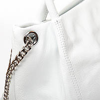 Жіноча шкіряна сумка 8918-9 white.Купити жіночі сумки гуртом і в роздріб із натуральної шкіри в Україні, фото 6