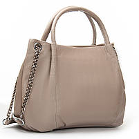 Жіноча шкіряна сумка 8918-9 beige.Купити жіночі сумки гуртом і в роздріб із натуральної шкіри в Україні, фото 3