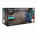 Рукавички нітрилові XS, кольорові Style 4 Elements 96 штук текстуровані AMPri, фото 3