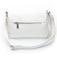 Жіноча шкіряна сумка 6504 white.Купити жіночі сумки гуртом і в роздріб із натуральної шкіри в Україні, фото 5