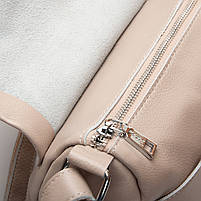 Жіноча шкіряна сумка 6504 beige.Купити жіночі сумки гуртом і в роздріб із натуральної шкіри в Україні, фото 7