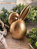 Великоднє яйце-кролик, в золоті h 13 см, фото 4