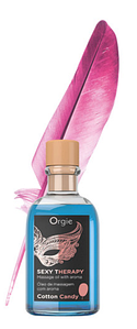 Набір для масажу Orgie — Sexy Therapy Cotton Candy (100 мл), розігрівальна олія + пір'їнка