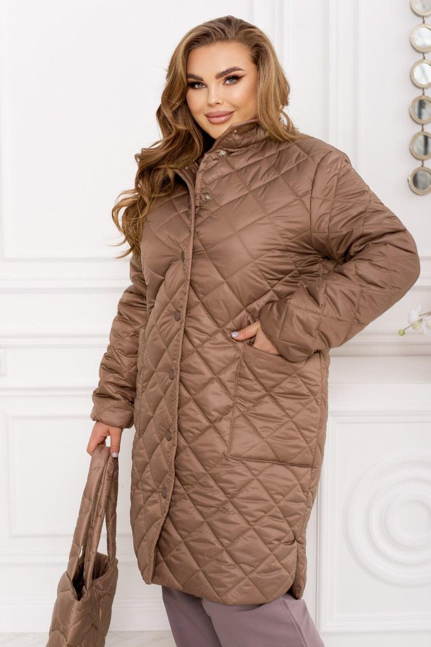 Стьобана куртка середньої довжини єврозима батал Розміри: 46-48, 50-52, 54-56, 58-60, 62-64, 66-68