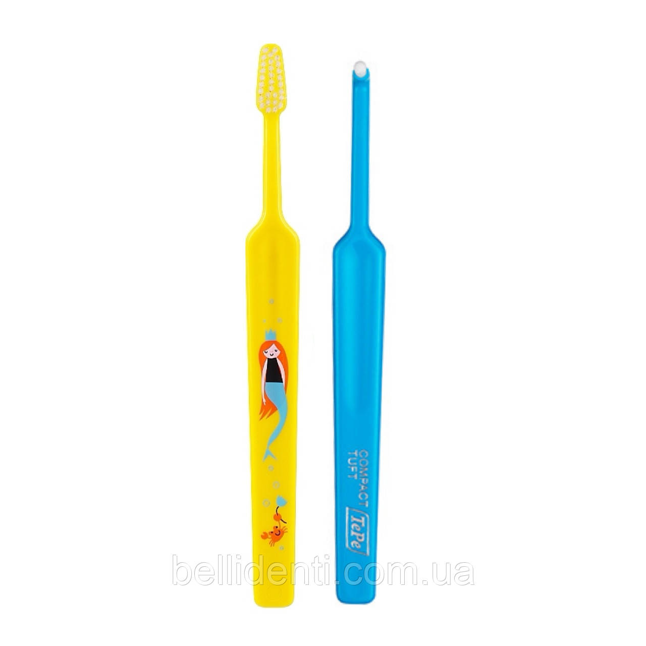 Зубні щітки TePe Kids Soft Tuft від 3 років (зубна щітка жовта+монопучкова щітка)