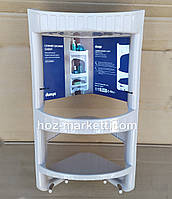 Полиця у ванну кутова пластикова біла 28 х 17.5 х 45 см