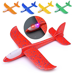 Літак-планер із LED-підсвіткою пінопластовий світний метальний 48LED plane
