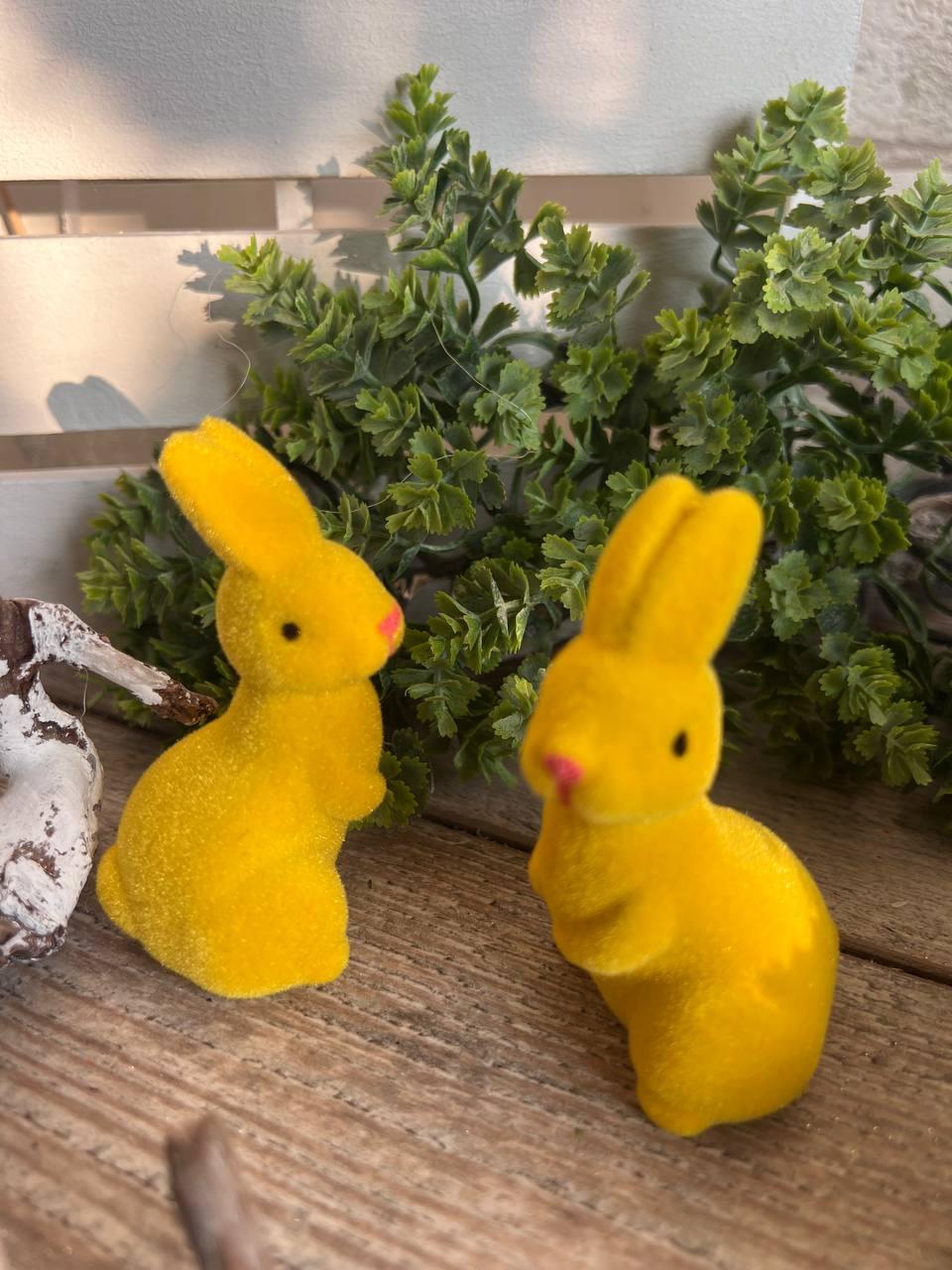 Великодній кролик для прикраси стола на свято h 8 см, фото 1