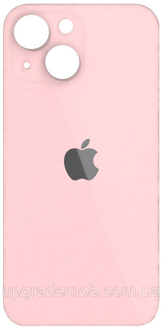 Задня кришка iPhone 13 mini рожева з великими отворами під віконця-камер оригінал, фото 1