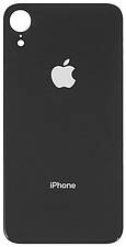 Задня кришка iPhone XR чорна з великим отвором під віконце камери оригінал