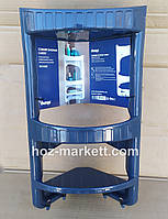 Полиця у ванну кутова пластикова сіра 28 х 17.5 х 45 см