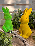 Великодній кролик для прикраси стола на свято h 13 см, фото 3