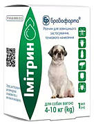 Імітрин краплі від бліх і кліщів для собак вагою 4 - 10 кг, 1 мл, піпетка-крапельниця