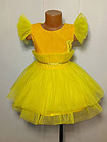 Пышное жёлтое платье для девочки