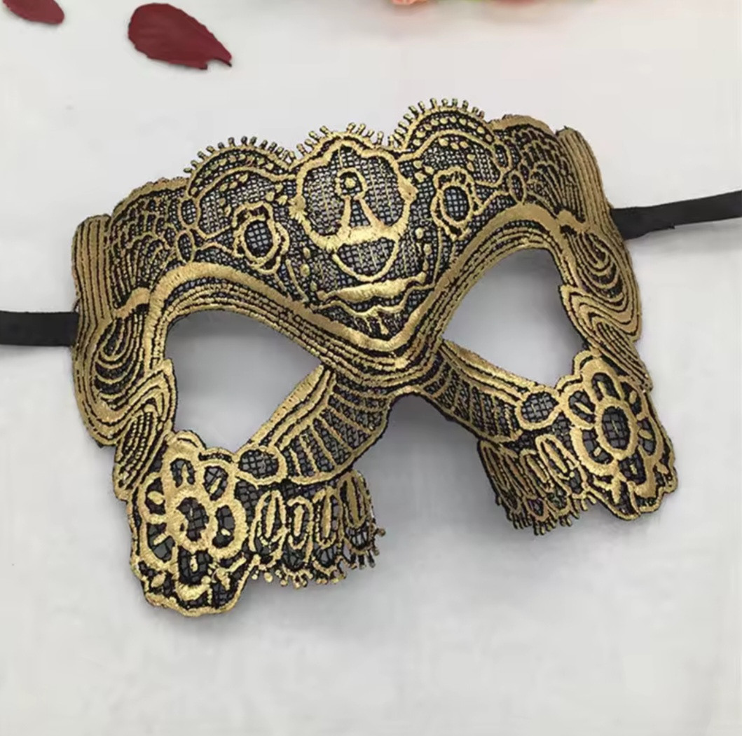 Маска венеціанська one size золотистий, фото 1