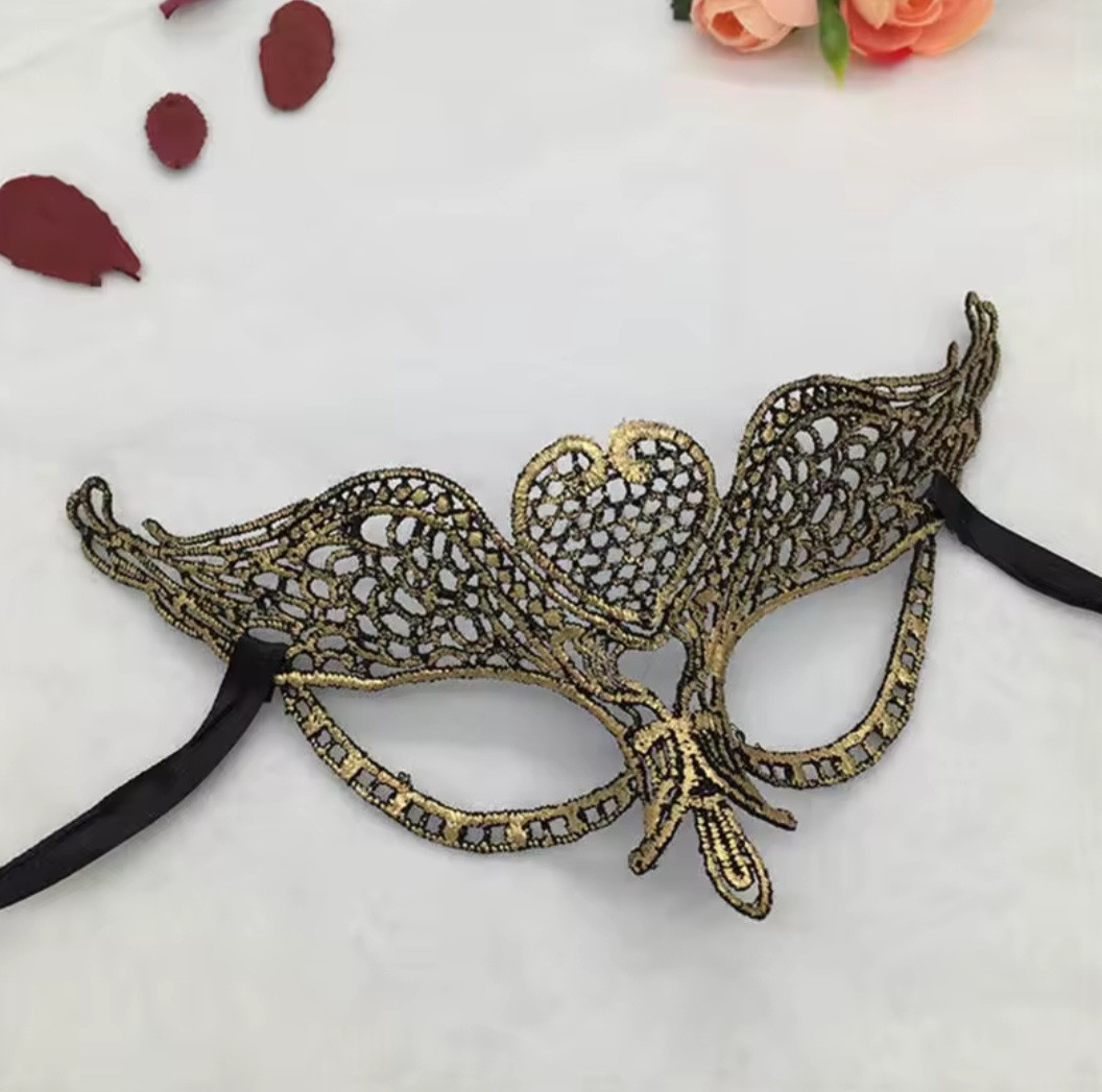 Маска маскарадна one size золотистий, фото 1