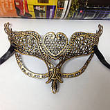 Маска маскарадна one size золотистий, фото 2