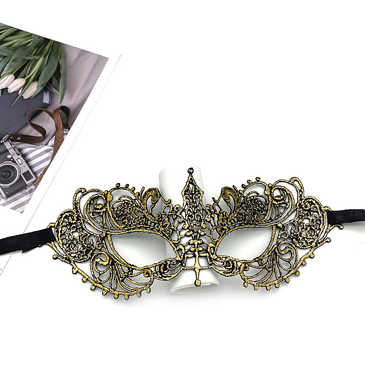 Маска для вечірок one size золотистий, фото 1