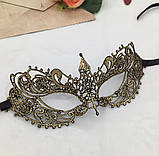 Маска для вечірок one size золотистий, фото 2