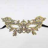 Ажурна маска на очі one size золотистий, фото 2