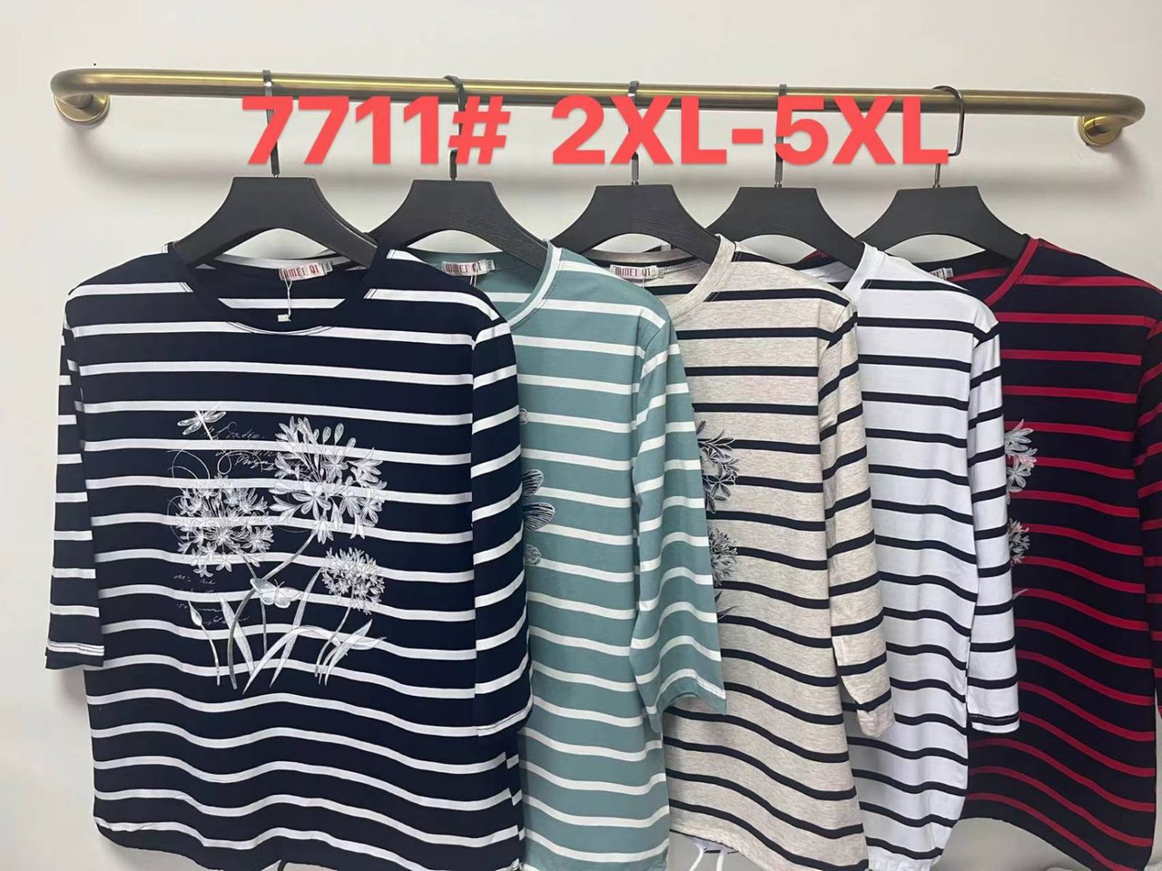 Жіноча футболка бавовна розмір 2-5XL мікс кольорів у пачці від 8 шт., фото 1