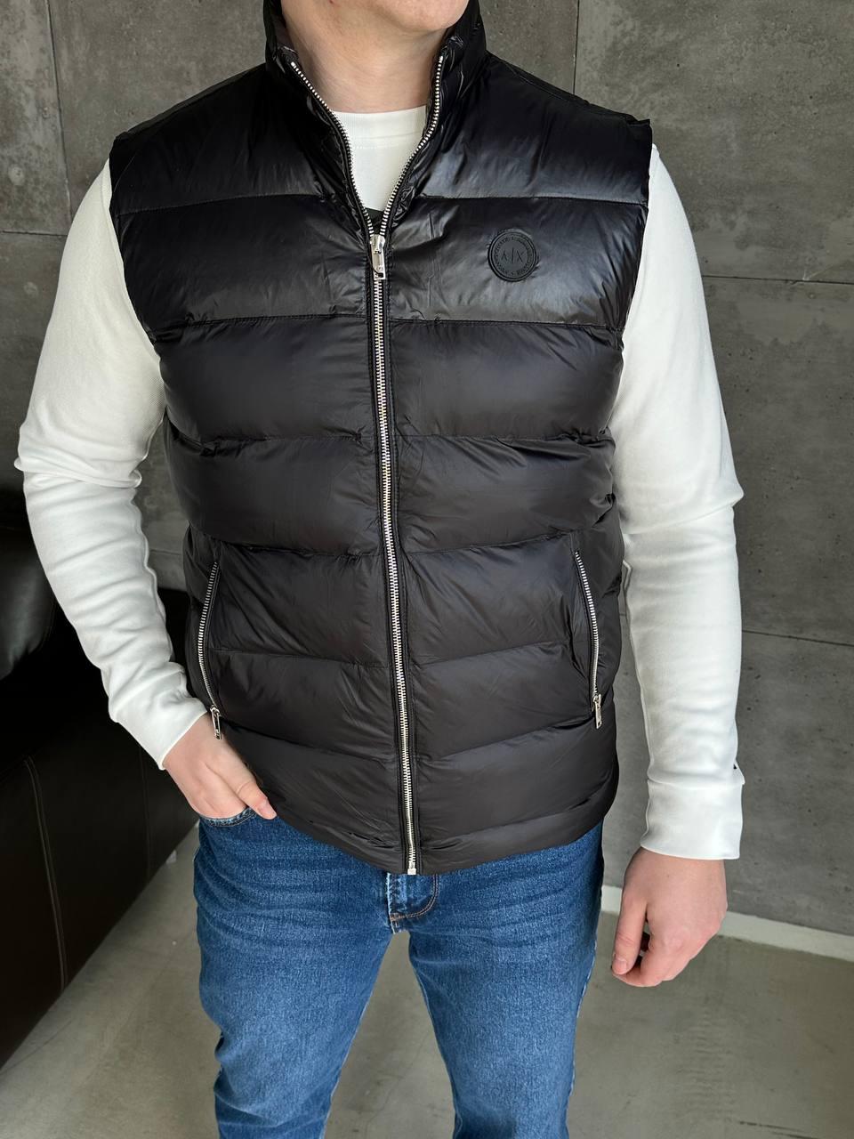 Чоловічий жилет Armani H5013 чорний, фото 1