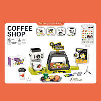 Кав`ярня 668-142 (36) 41 елемент, звукові ефекти каси, кавоварка наливає напиток, вітрина з солодощами, стаканчики, круасани,