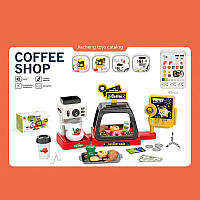 Кав`ярня 668-143 (36) 41 елемент, звукові ефекти каси, кавоварка наливає напиток, вітрина з солодощами, стаканчики, круасани,