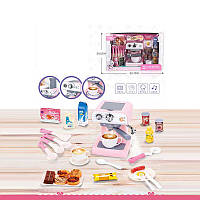 Кавомашина A 8609 (8) наливає водичку, парогенератор, звуки, підсвічування, рухливі елементи, іграшковий посуд, муляжі їжі, в