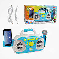 Караоке 5021 A (12/2) підсвічування, мікрофон, Bluetooth, MP3-кабель, USB-кабель, працює від мережі, в коробці