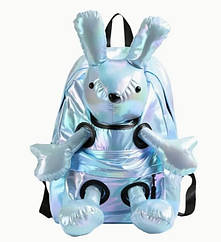 Модний голограмний рюкзак із Зайцем Кроликом  Блакитний Exclusive