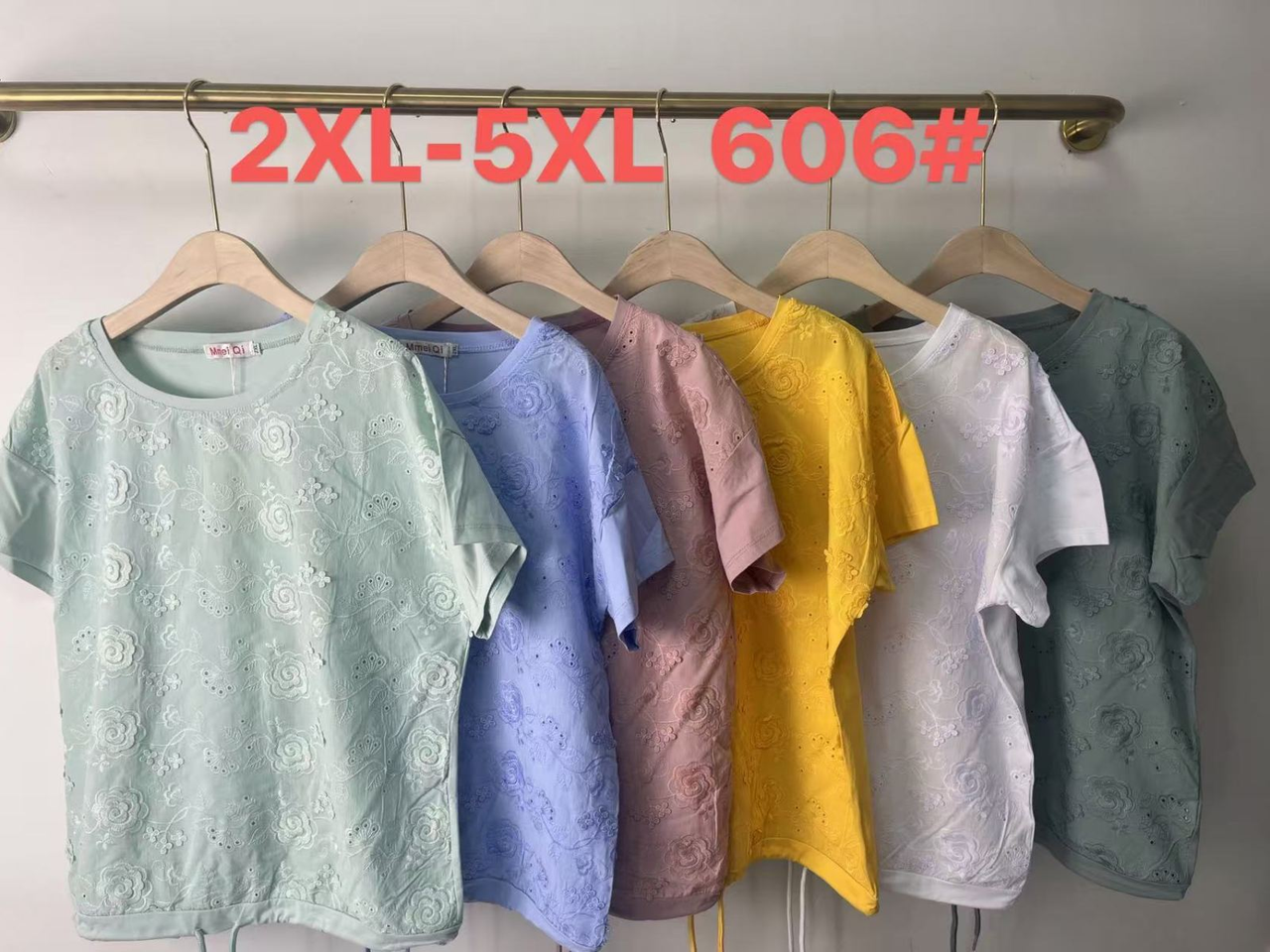 Жіноча футболка бавовна розмір 2-5XL мікс кольорів у пачці від 8 шт., фото 1