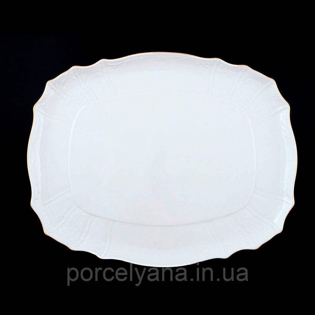 Піднос прямокутний 40 см Bernadotte Thun обведення золото 311011, фото 1