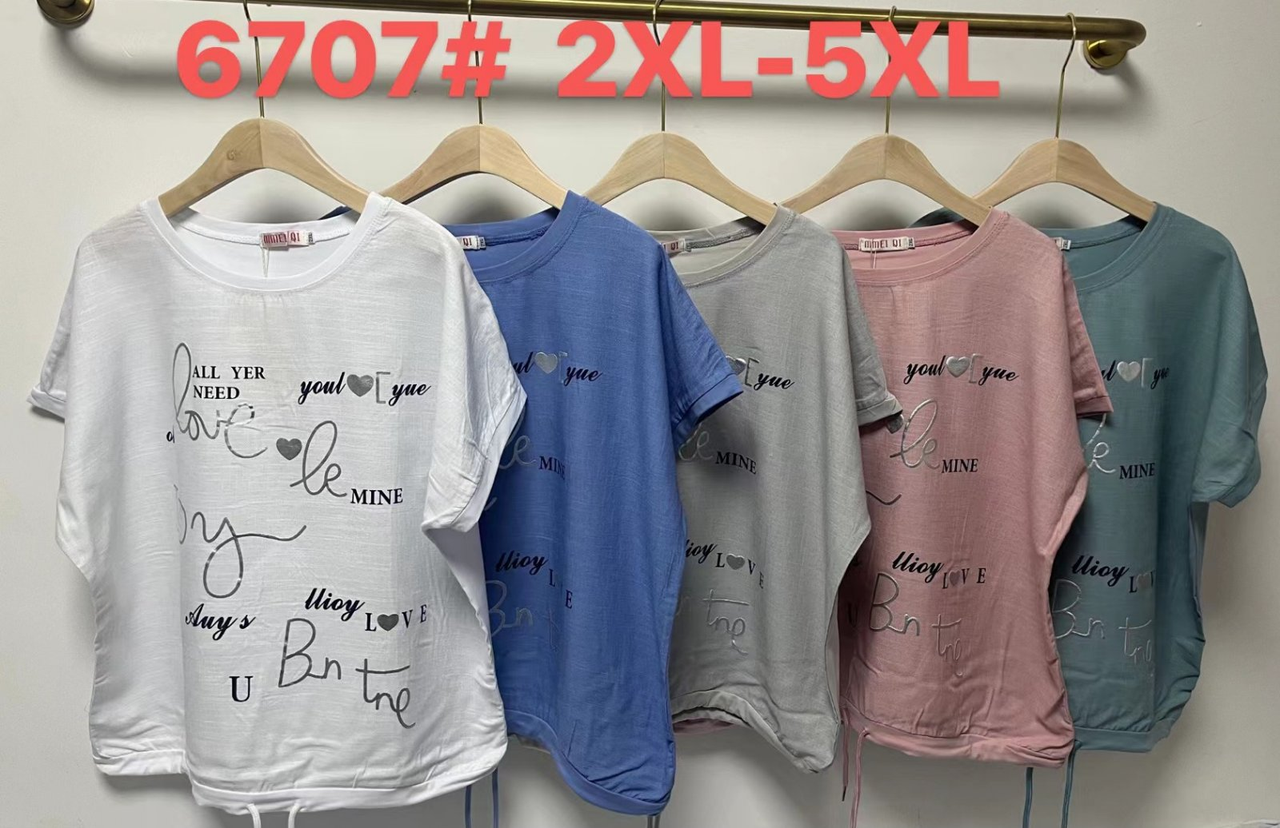 Жіноча футболка бавовна розмір 2-5XL мікс кольорів у пачці від 8 шт., фото 1