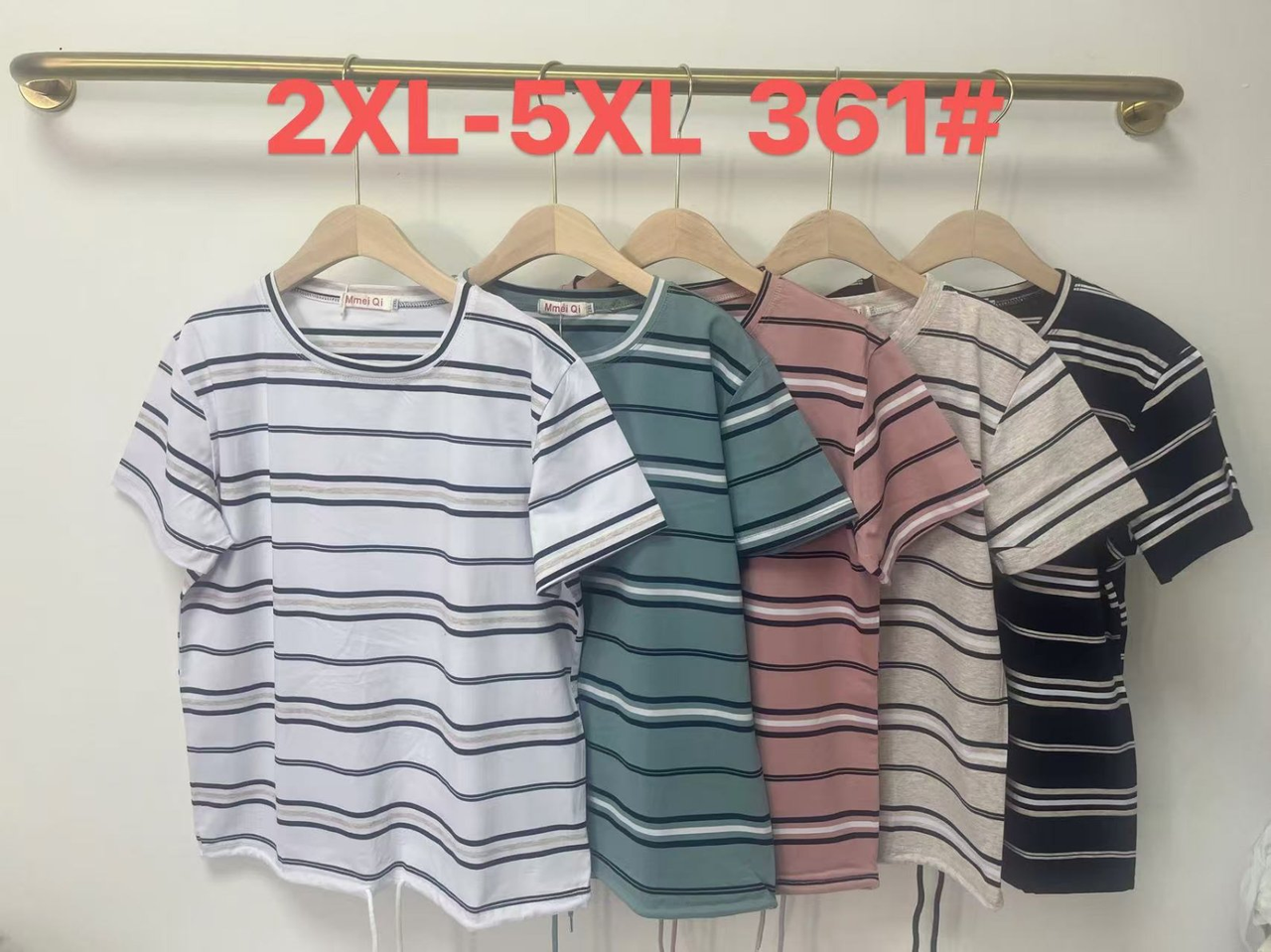 Жіноча футболка бавовна розмір 2-5XL мікс кольорів у пачці від 8 шт., фото 1