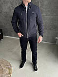 Чоловіча куртка демісезонна Armani H5016 синя L, XXL, фото 4