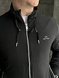 Чоловіча куртка демісезонна Armani H5030 чорна, фото 5