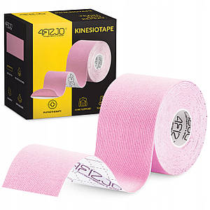 Стрічка кінезіологічна (кинезіотейп) 4FIZJO 5 см x 5 м 4FJ0625 Light Pink Poland