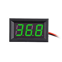 Вольтметр 4,5 - 30 В, 0.56 LED, Зелений, у корпусі
