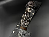 Ексклюзивний ніж ручної роботи «Привид війни #1» з піхвами зі шкіри 110Х18/60 HRC., фото 4
