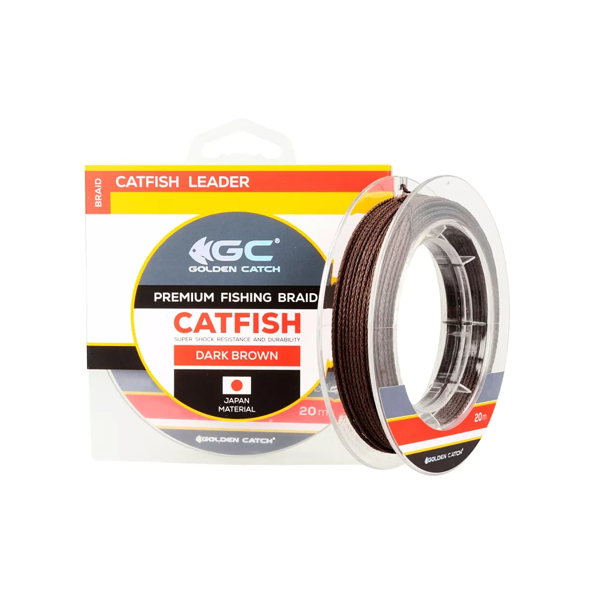 Поводковий матеріал для лову сома GC Catfish Leader 20м 0.7мм 50кг (кол.: коричневий) (сомовий)