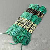 (6 шт по 8м) Набір муліне Airo (нитки для вишивання) - бірюзовий мікс (993-991)