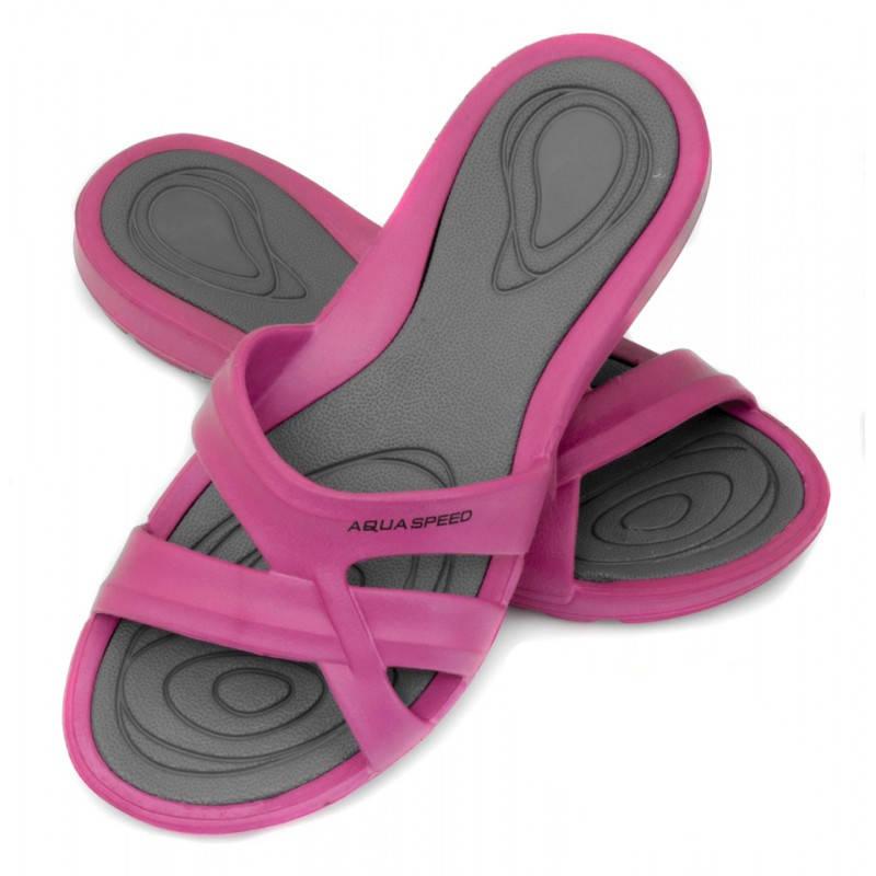 Шльопанці Aqua Speed ​​PANAMA 6608 рожевий, сірий Жін 36