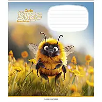Зошит 12 аркушів у клітинку Школярик Cute bugs 012-3462К