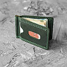 Чоловічий шкіряний затискач для грошей і карток Grand Green з натуральної шкіри Crazy Horse, фото 6