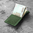 Чоловічий шкіряний затискач для грошей і карток Grand Green з натуральної шкіри Crazy Horse, фото 4