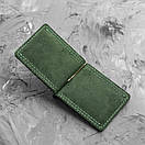 Чоловічий шкіряний затискач для грошей і карток Grand Green з натуральної шкіри Crazy Horse, фото 9