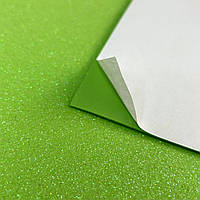 Фоаміран із глітером клейова основа 1,6 мм, 1 аркуш А4 - салатовий